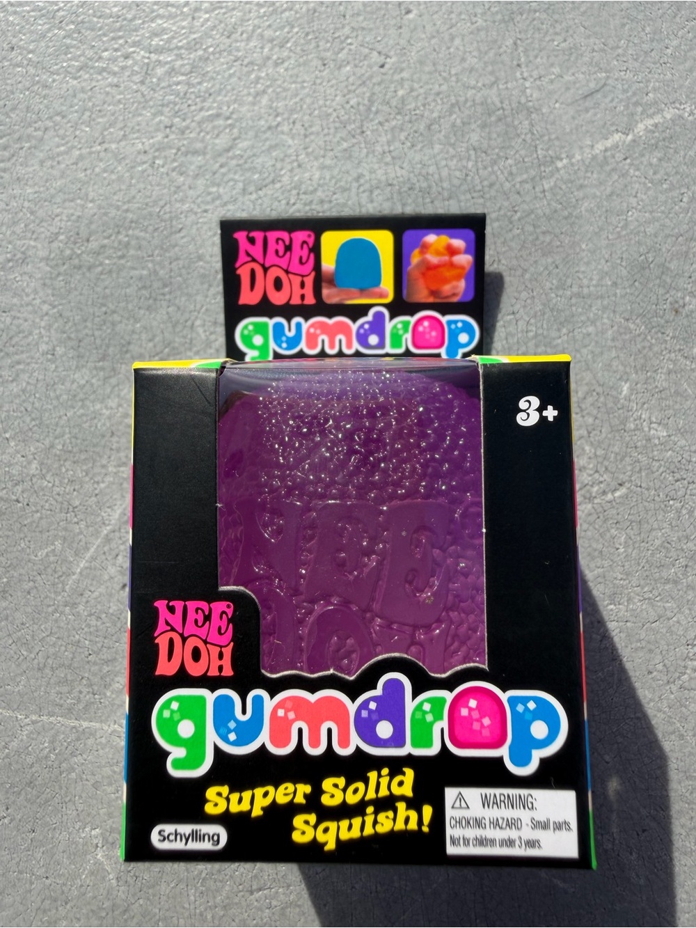 Authentic Schylling NeeDoh Gumdrop Super Solid Squish Purple